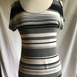 Red haute striped shirt